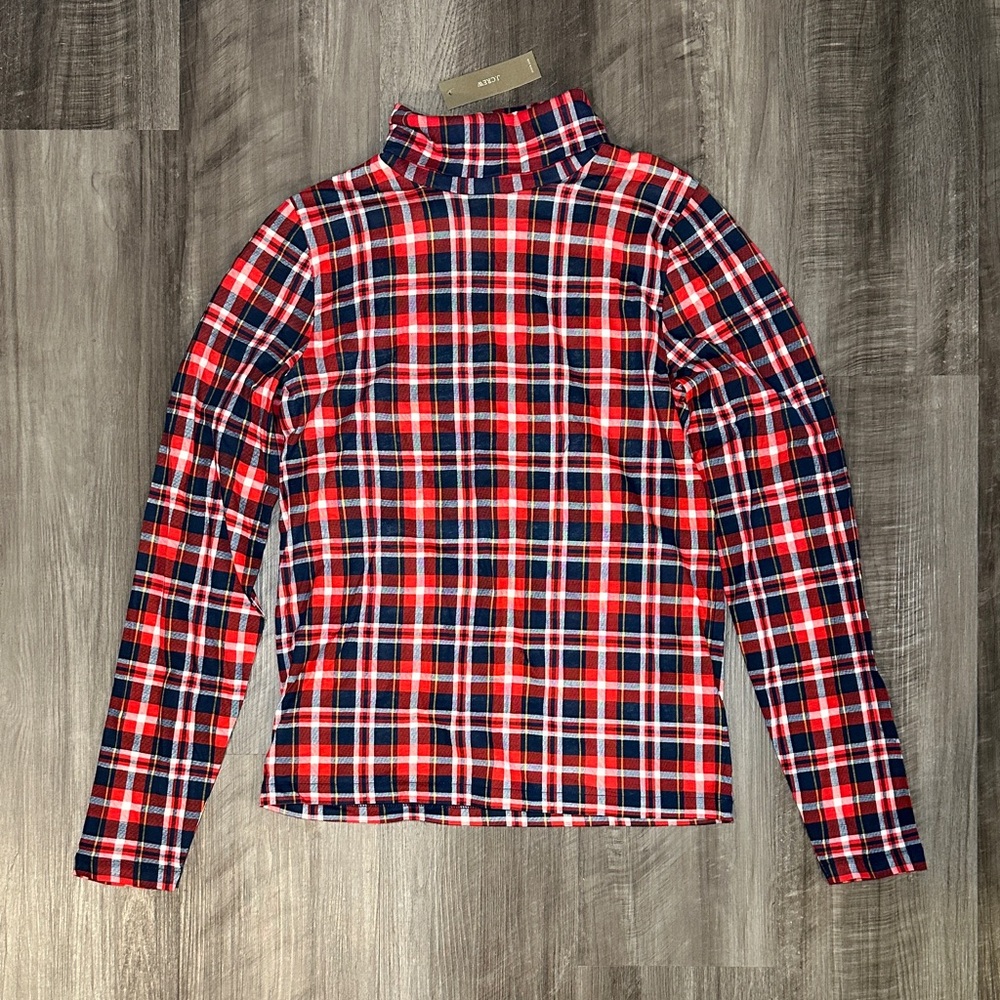 J. Crew Plaid Tissue Turtleneck - Medium